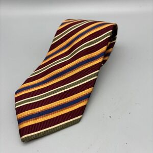 JZ Richards Men's Striped Silk Neck Tie 60"L 3.75W Made‎ in USA